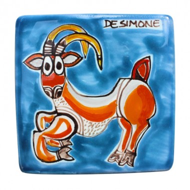 Ceramic wall tile zodiac sign Aries de simone pottery Ceramic wall tile zodiac sign Aries de simone pottery